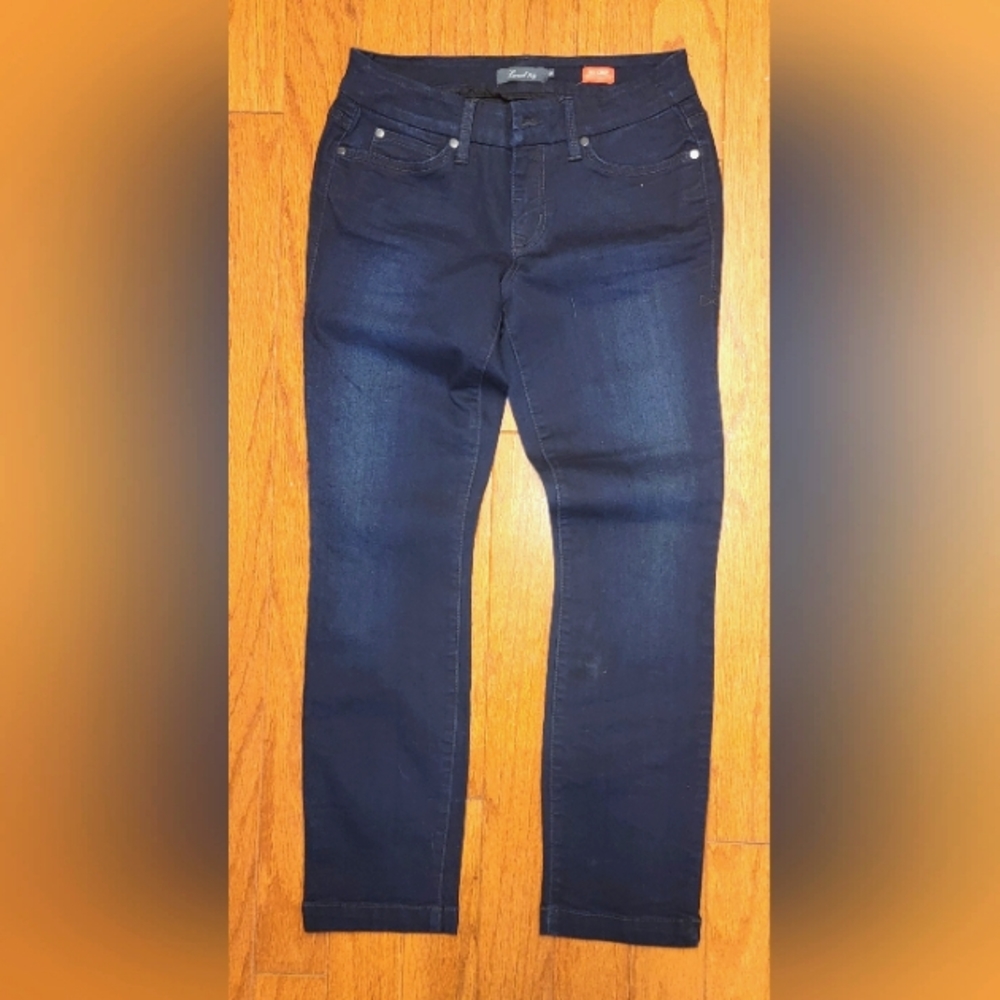 LEVEL 99 Lily Crop Skinny Straight Denim Dark Wash Jean Size 29